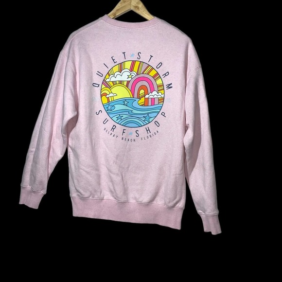 Quiet Storm surf shop  Pink sweatshirt size medium - Picture 2 of 8